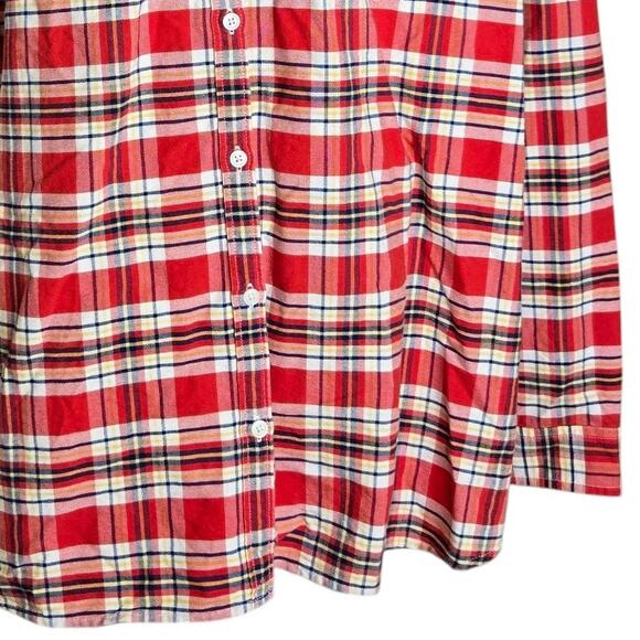 Eddie Bauer Womens Plaid Shirt 2XL Button Down Red Blue‎ Pockets 100% Cotton - Picture 4 of 10